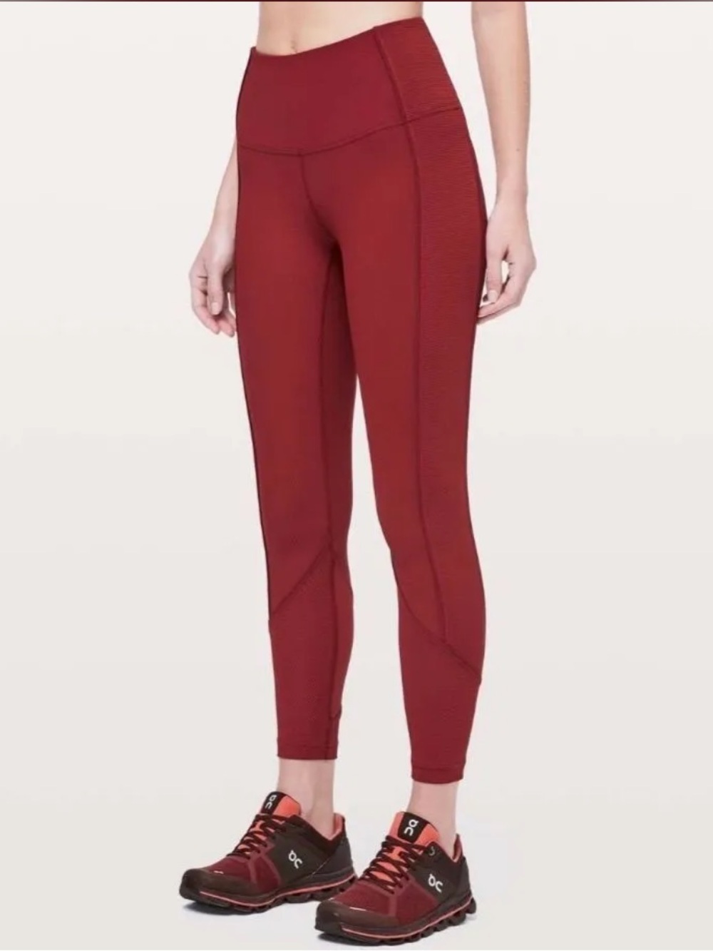 Lululemon Daily Lineup 7/8 Tight *25" Dark Sport Red